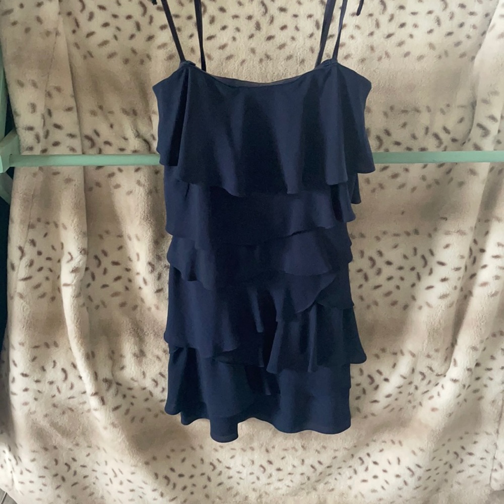 BCBG Navy Strapless Dress